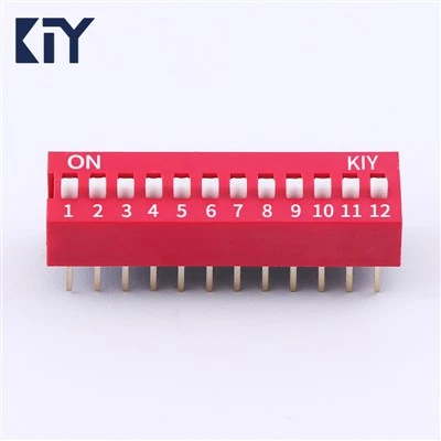 12 Pin wouj Slide Kalite DIP switch